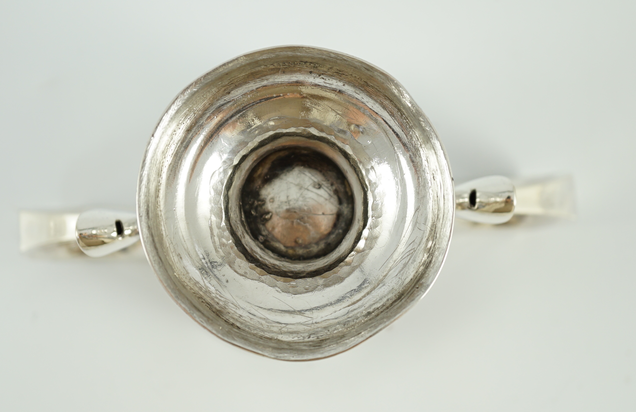 A George III provincial silver two handled pedestal cup, by Langlands & Robertson